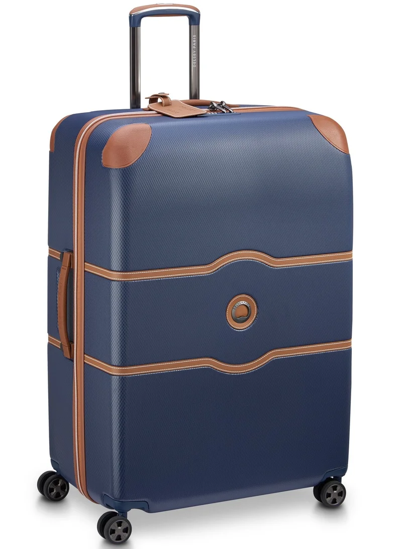 DELSEY Paris Chatelet Air 2.0 - 82 Cm Hardcase 4-Double Wheeled Non-Expandable Check-In Luggage Trolley- Blue